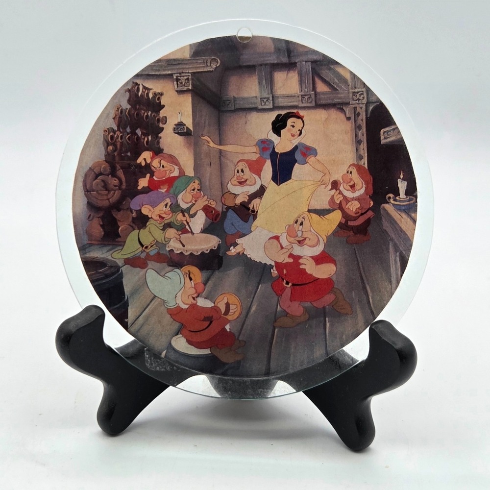 Disney The Dance of Snow White & The Seven Dwarfs Glass Christmas Ornament